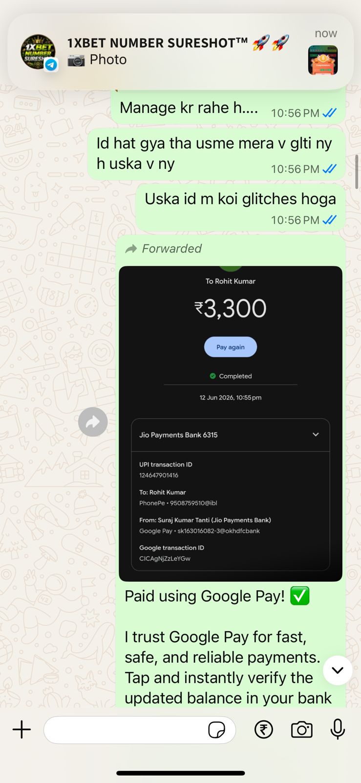 Payment proof